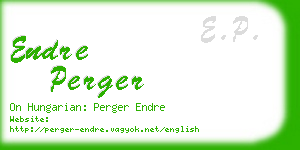 endre perger business card